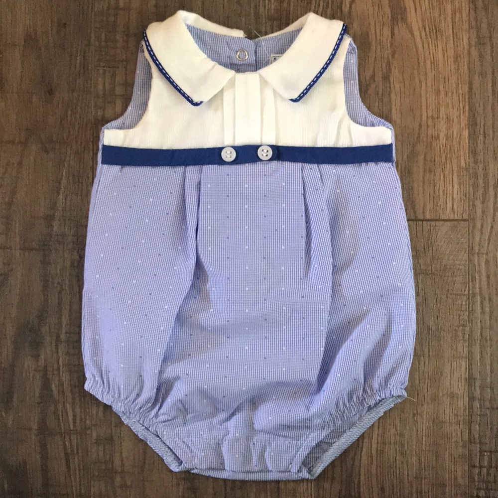 Blue and White Bubble Onesie